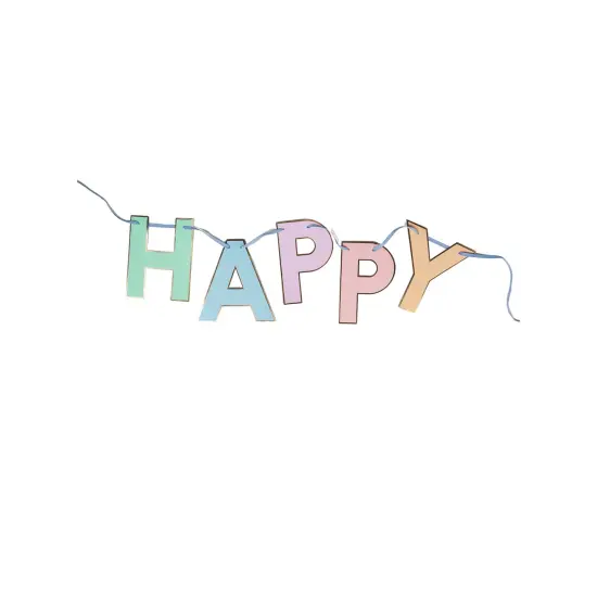 PASTEL HAPPY BIRTHDAY BANNER {3}