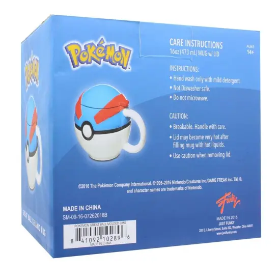 Pokemon Great Ball Molded Mug with Lid {4}