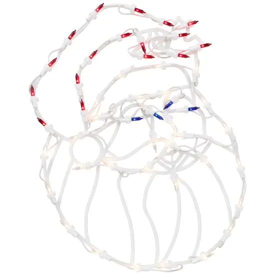 Northlight Lighted Santa Claus Christmas Window Decoration - 18" White {3}