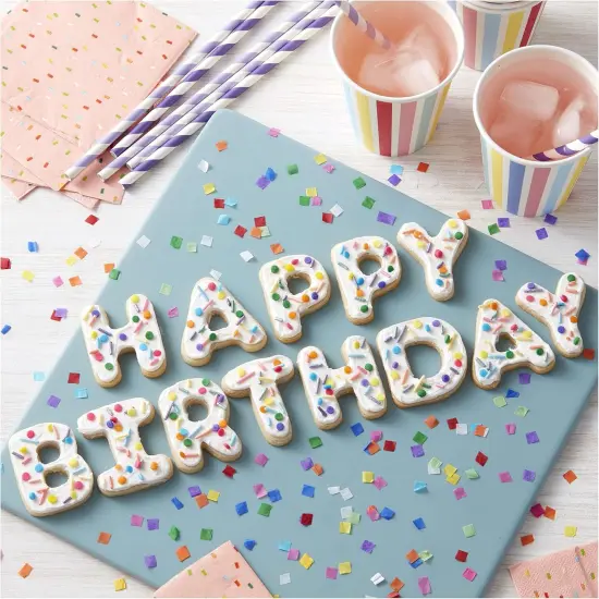 Cookie Cutters Set 101-Piece Alphabet Numbers Holiday Shapes Set {1}