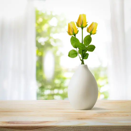 Allstate Rose Bud Floral Artificial Stem Spray - 23.5" - Yellow {3}