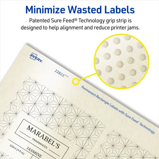 Avery Printable Rectangle Labels, 3" x 3.75", Pearlized Ivory, Laser & Inkjet Compatible, 48 Customizable Label Stickers (22823) {4}