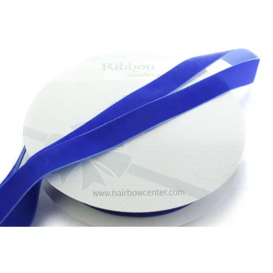 1" Velvet Ribbon (5yd & 25yd Spool Lengths) Cobalt Blue {3}