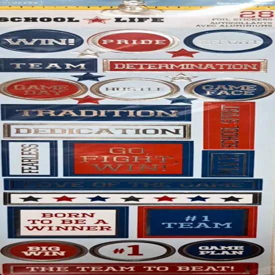 Colorbok School Life Team Player Foil Stickers {1}