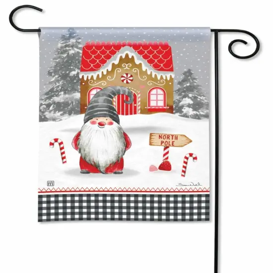 Holiday Gnome Christmas Garden Flag {1}