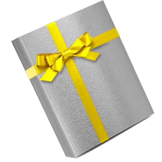 Pale Silver Embossed Metallic Wrapping Paper 26" x 417" Roll {3}