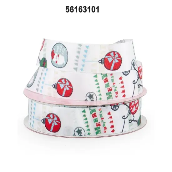Christmas Print Ribbon 25 Yards x 7/8 Inch 1 Roll {3}