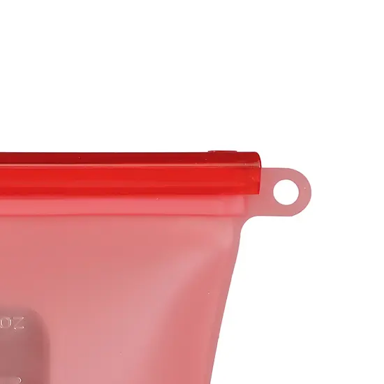 7Penn Silicone Food Storage Bag 500mL and 1000mL - 2pk Red Reusable Food Bags {4}