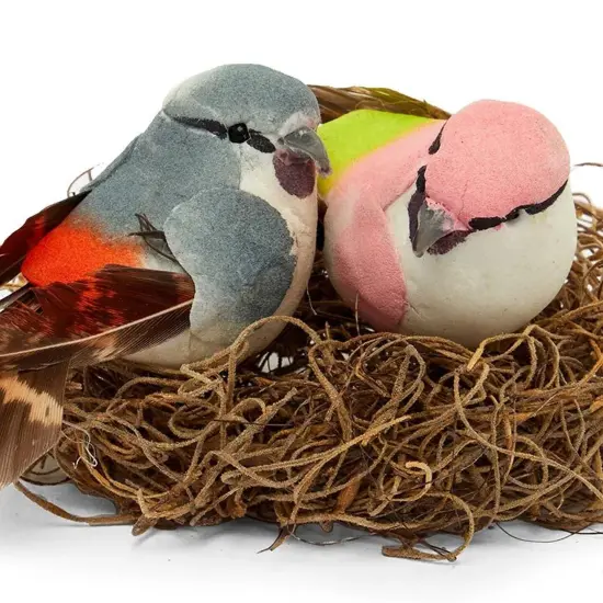 Handcrafted Colorful Angelic Birds 3 1/4 Inches {5}