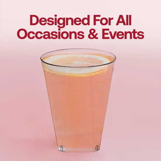 Clear Square Bottom Disposable Plastic Cups - 7 oz. (500 Cups) {6}