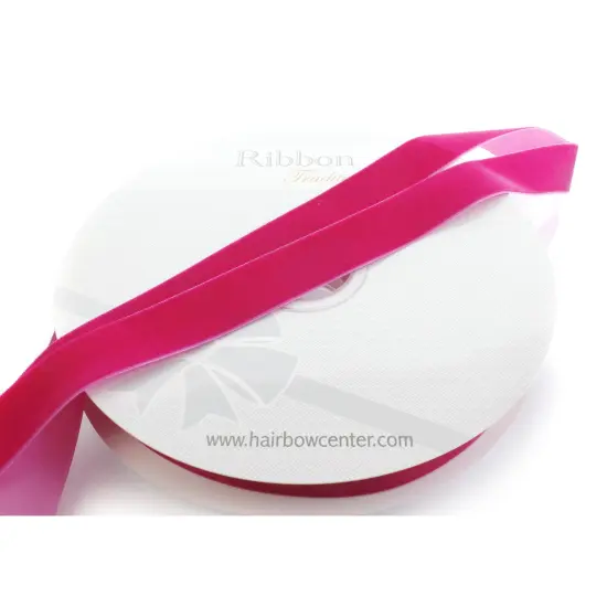 1" Velvet Ribbon (5yd & 25yd Spool Lengths) Fuchsia {3}