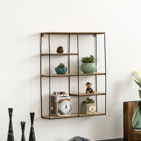 Vintiquewise Modern Decorative Wall Shelf - Stylish Multi-Functional Metal Display for Entryways, Bathrooms, Bedrooms, Living Rooms, and Offices {2}