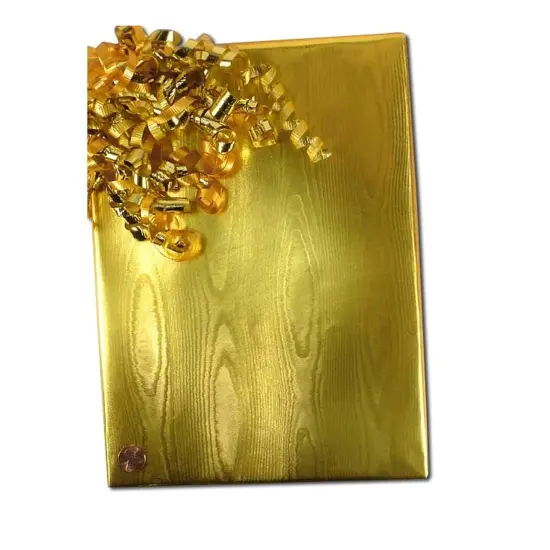 Gold Watercolor Embossed Metallic Wrapping Paper 30" x 417" Roll {2}