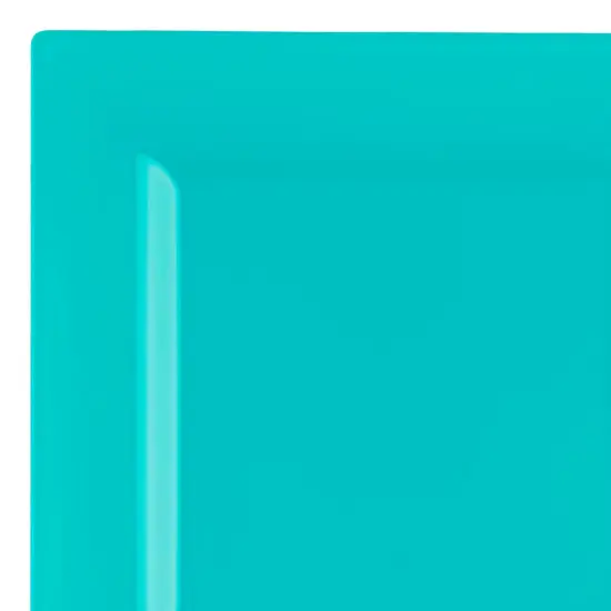 Sea Aqua Square Plastic Cake Plates - 6.5" (120 Plates) {1}