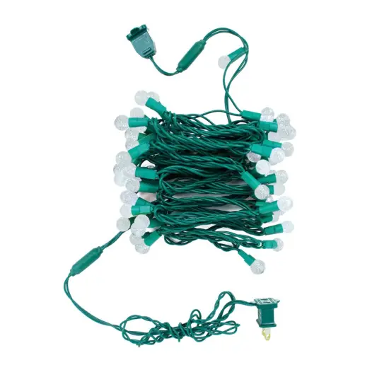 70 LED Indoor Outdoor G12 Round Bulb Christmas String Lights Cool White {5}