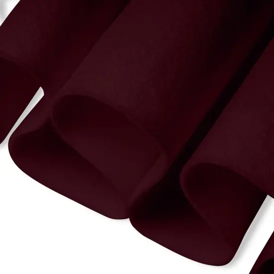 FabricLA Craft Felt Fabric - 18" X 18" Inch Wide & 1.6mm Thick Felt Fabric - Burgundy - Use This Soft Felt for Crafts - Felt Material Pack {1}