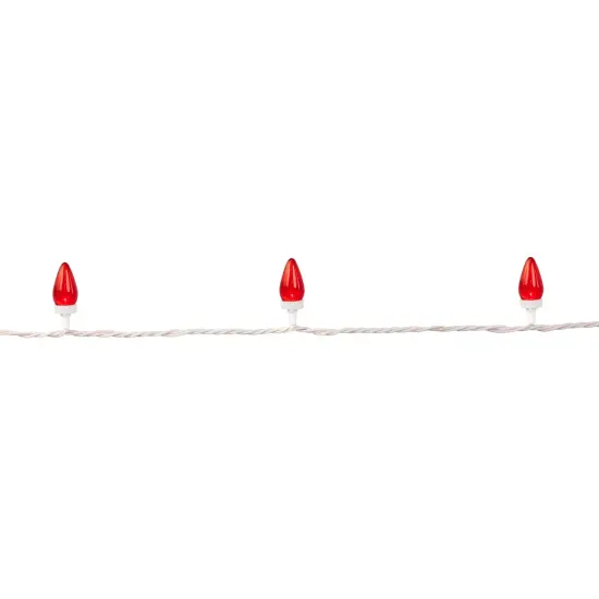 Northlight LED C7 Christmas Lights - Red - 16' White Wire - 25ct {5}