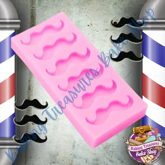 Mustache 6 CT SILICOEN MOLDS {3}