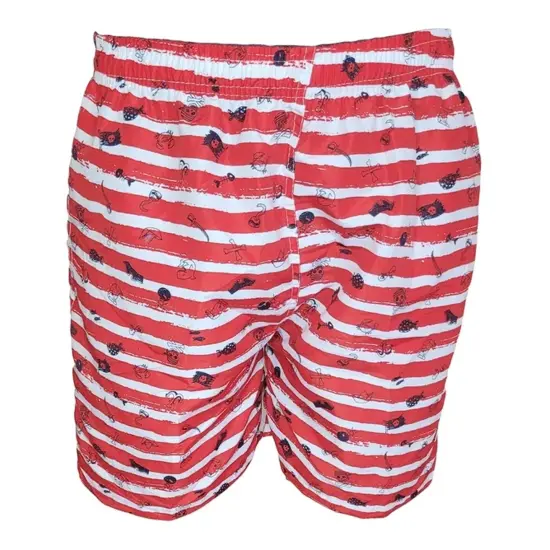 COMFORT ZONE Men's Swimming Trunk Set Red Stripe {4}