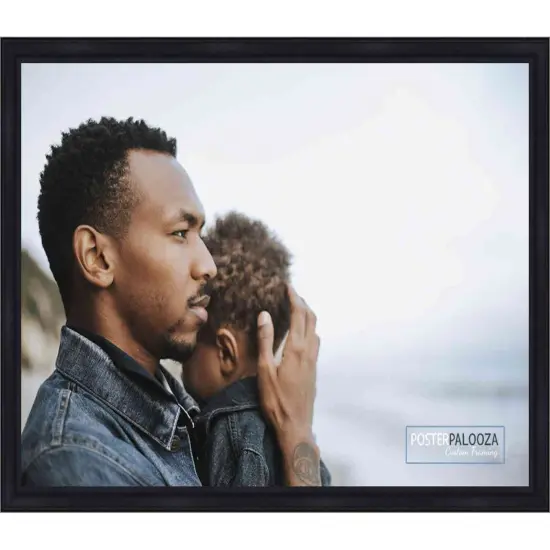 Square Classic Modern Black Picture Frame - UV Acrylic, Foam Board Backing, Hanging Hardware {4}