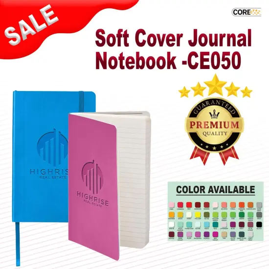CORE365&reg; Soft Cover Journal Notebook 5.25" X 8.25" CHARITY PINK {2}