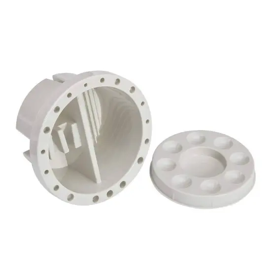 KINGART&reg; Round Brush Tub Basin with Built In 9-Well Paint Palette {3}