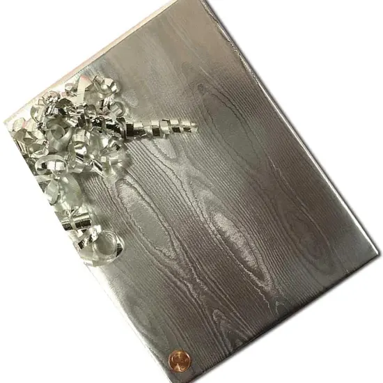 Silver Watercolor Embossed Metallic Wrapping Paper 24" x 417" Roll {3}