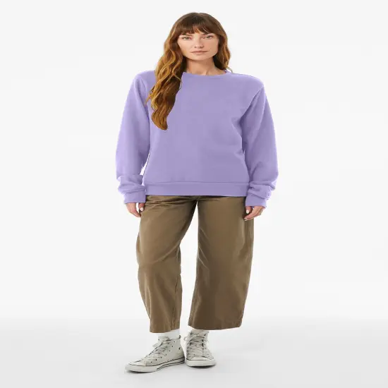 BELLA+CANVAS&reg; Unisex Sponge Fleece Classic Crewneck Sweatshirt White {4}