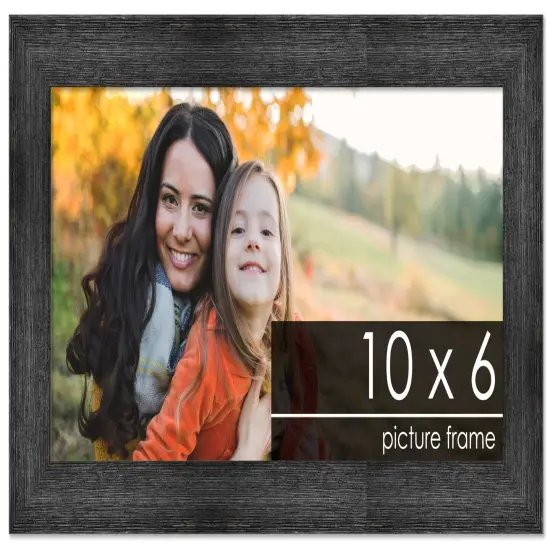 Photo Size Contemporary Black Frame - UV Acrylic, Foam Board Backing, Hanging Hardware {1}