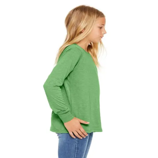 Bella + Canvas&reg; Youth Triblend Long-Sleeve T-Shirt NAVY TRIBLEND {6}