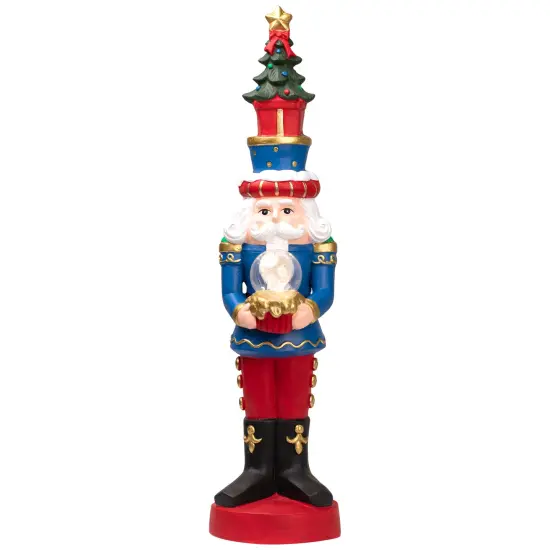 Northlight LED Lighted Nutcracker Soldier with Christmas Tree - 32" Red {3}