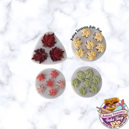 Fall Maple Leaf Trio Silicone Mold {2}