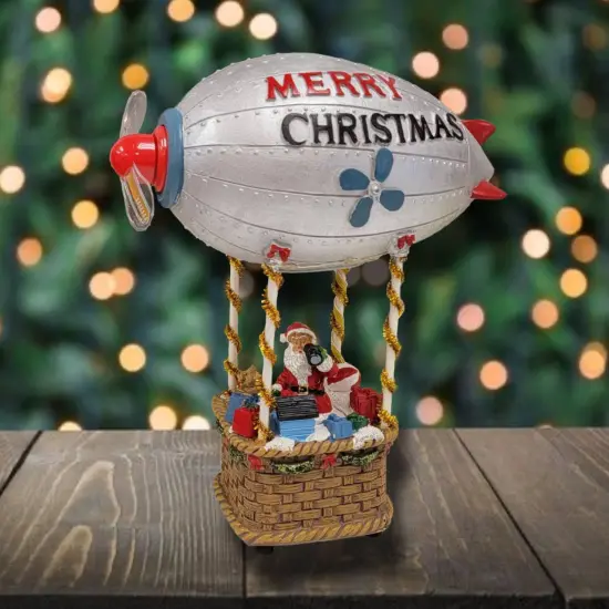 Hot Air Balloon Christmas Miniature. Christmas Village {2}