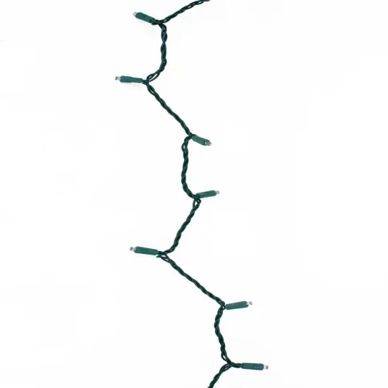 23-Foot Warm White Mini LED Christmas Lights Green Cable {4}