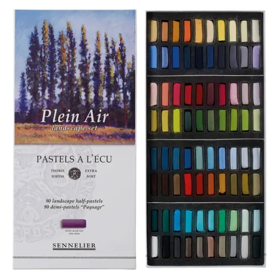 Sennelier Soft Pastels Cardboard Box Set of 80 Half Stick - Plein Air Landscape {1}