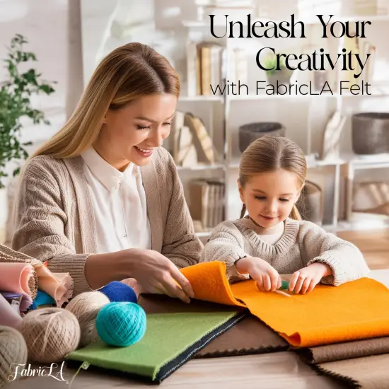 FabricLA Acrylic Felt Fabric - 72" Inch Wide 1.6mm Thick Felt by The Yard - Use Soft Felt Sheets for Sewing, Cushion, and Padding, DIY Arts & Crafts (6 Yards, Ivory) {3}