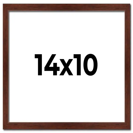 Photo Size Classic Modern Brown Frame - UV Acrylic, Foam Board Backing, Hanging Hardware {1}