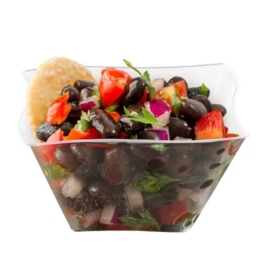 Clear Wave Plastic Soup Bowls - 14 oz. (120 Bowls) {2}