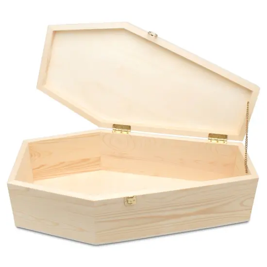 Pet Casket, Wooden Pet Burial Box, 24", 30" and 35" Loving Dog Memorial, Strong and Safe Pet Coffin, Dignified Dog Casket, Hinged Lid Cat Casket, Baltic Birch Dog Burial Box {3}
