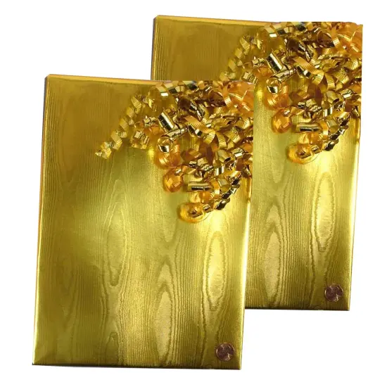 Gold Watercolor Embossed Metallic Wrapping Paper 24" x 417" Roll {6}