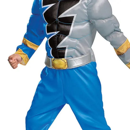 Toddler Muscle Dino Fury Blue Ranger Costume {3}