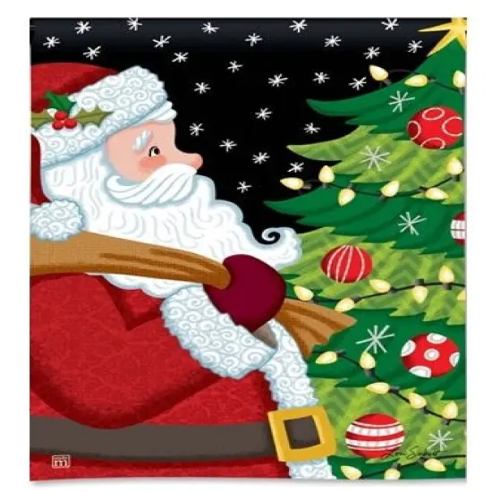Santa Approved Christmas Garden Flag 2 Sided {1}