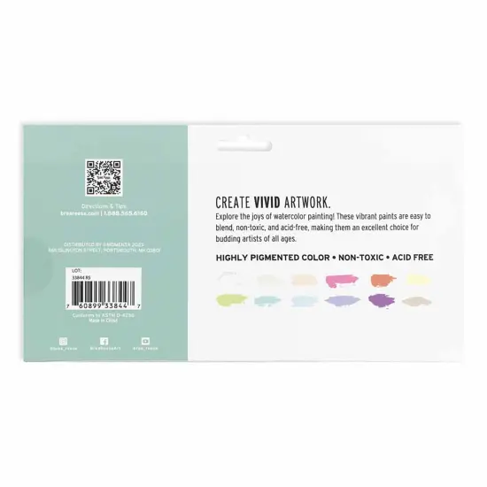 Brea Reese: Professional Watercolor Paint Set - Pastels - 12 Tubes - Soft Muted Hues, Matte Finish, Acid-Free & Non-Toxic, Adult Art Supplies {3}