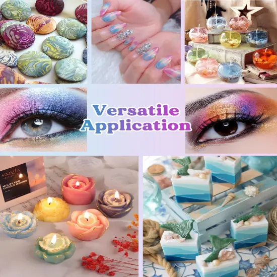 LET'S RESIN 36 Colors Mica Powder, Mica Pigment Powder for Epoxy Resin/UV Resin, Natural Colorant Dye for Soap/Candle Making, Lip Gloss,Nail Polish, Slime and Bath Bomb {3}