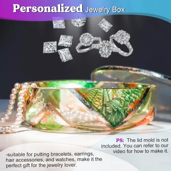 LET'S RESIN Large Epoxy Molds, 8'' for Succulent Pot, Round Silicone Molds for Casting Resin, Plaster, Concrete Cement, DIY Jewelry, Makeup Storage Container, Flower Plant Pots {4}