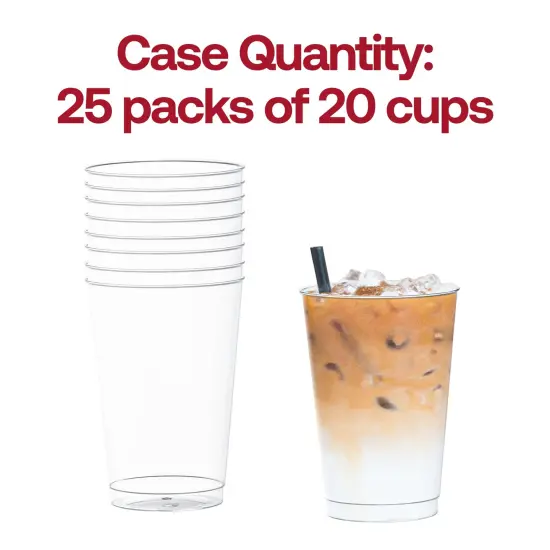 Crystal Clear Plastic Disposable Party Cups - 12 oz. (500 Cups) {5}