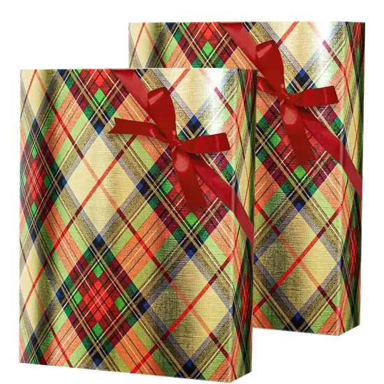 Plaid Christmas Wrapping Paper Traditional Gold Plaid 30 ''x417 ' T Gold Plaid {6}