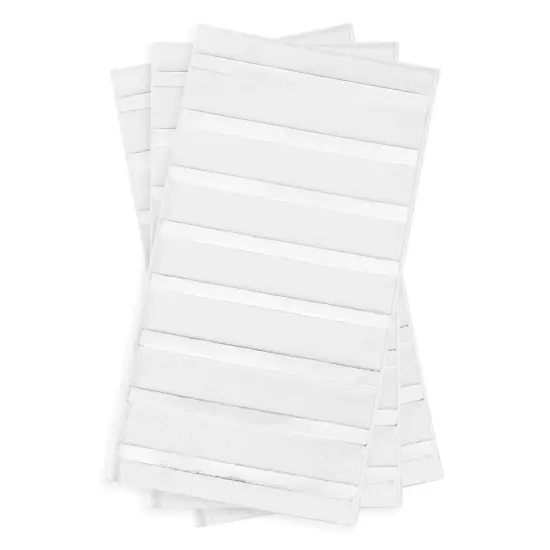 Durable White with Silver Stripes Paper Dinner Napkins (600 Napkins) {2}