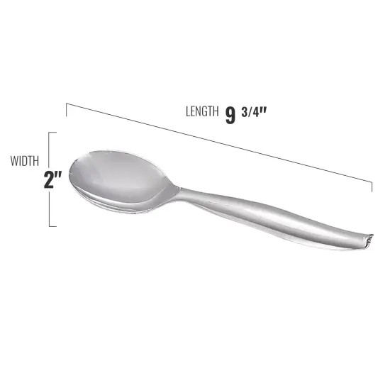 Silver Disposable Plastic Serving Flatware Set (150 Pairs) {3}