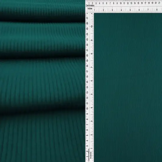 Soft & Stretchy Rib Knit Fabric 58/60" Width, Perfect for Casual & Activewear SEA SPRAY {6}